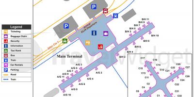 Kuala lumpur lidostas galvenā termināļa karte