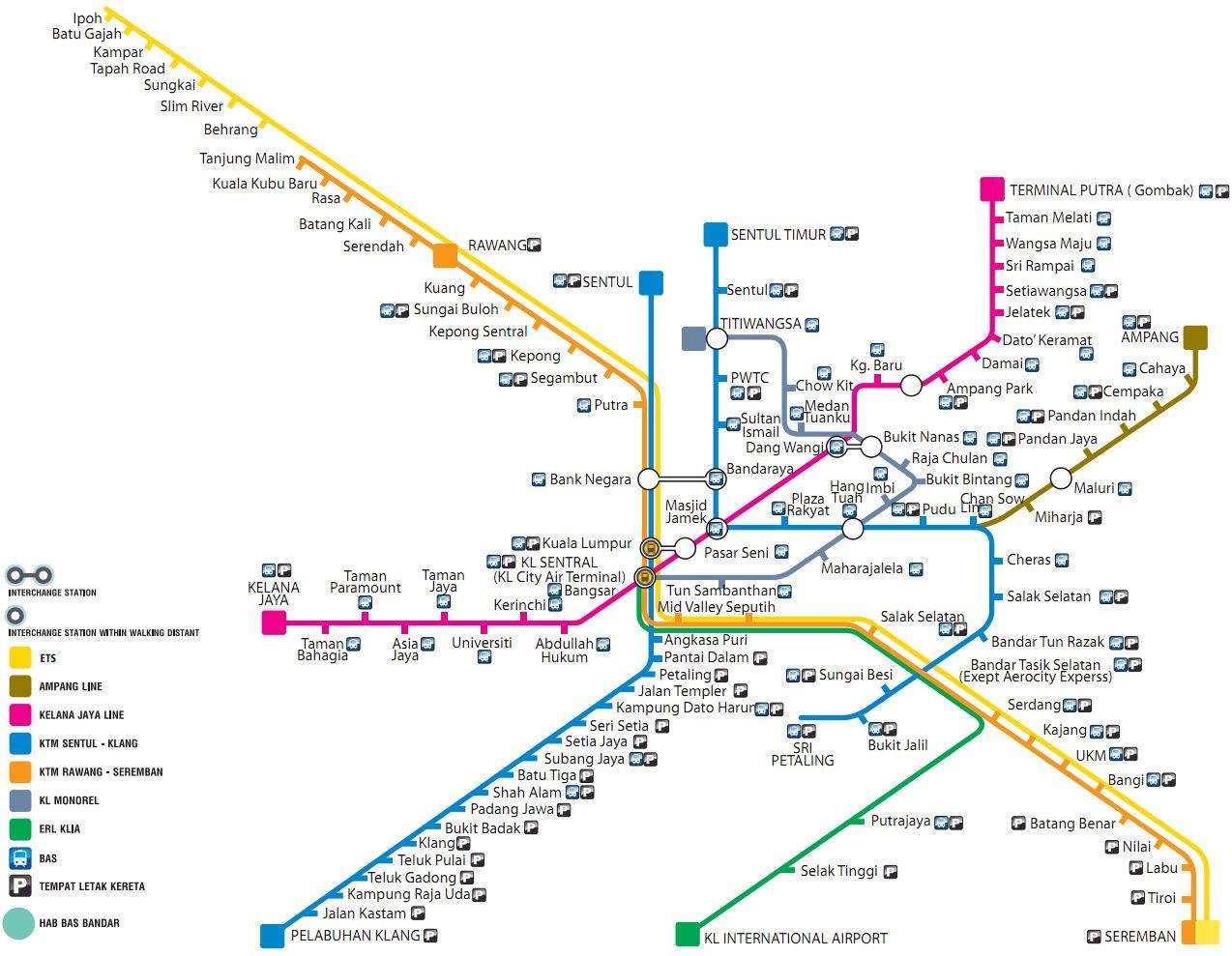 Схема метро куала лумпура