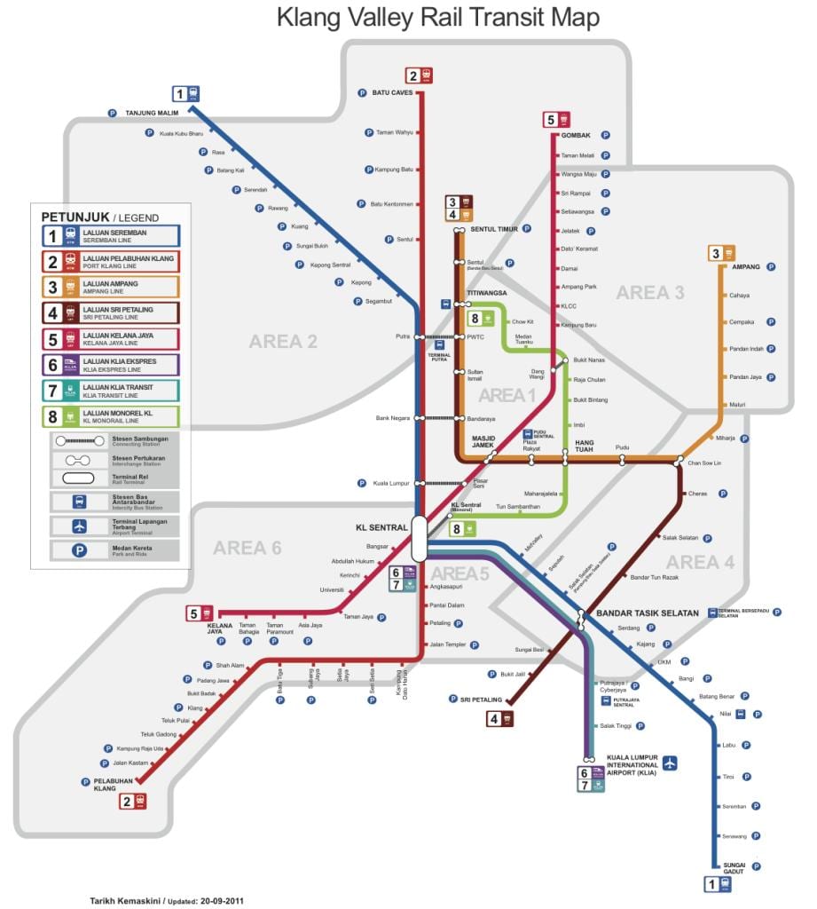 rapidkl lrt maršruta karte