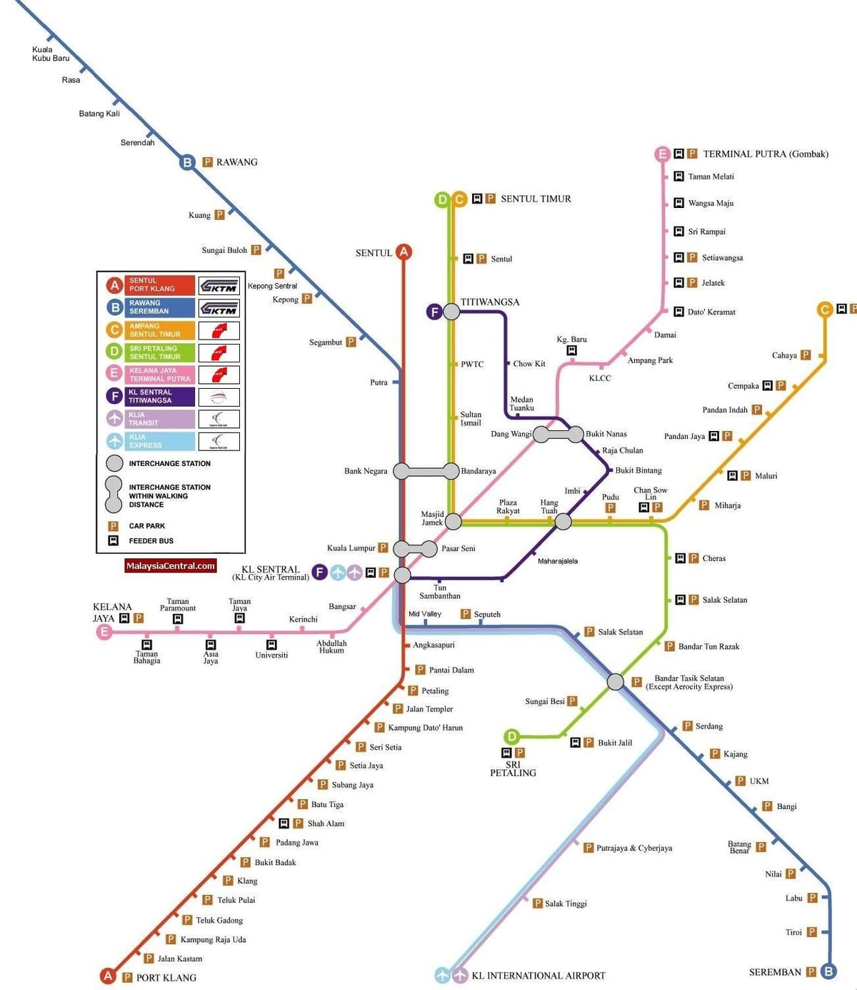 kuala lumpur ņemot vērā dzelzceļa kartes