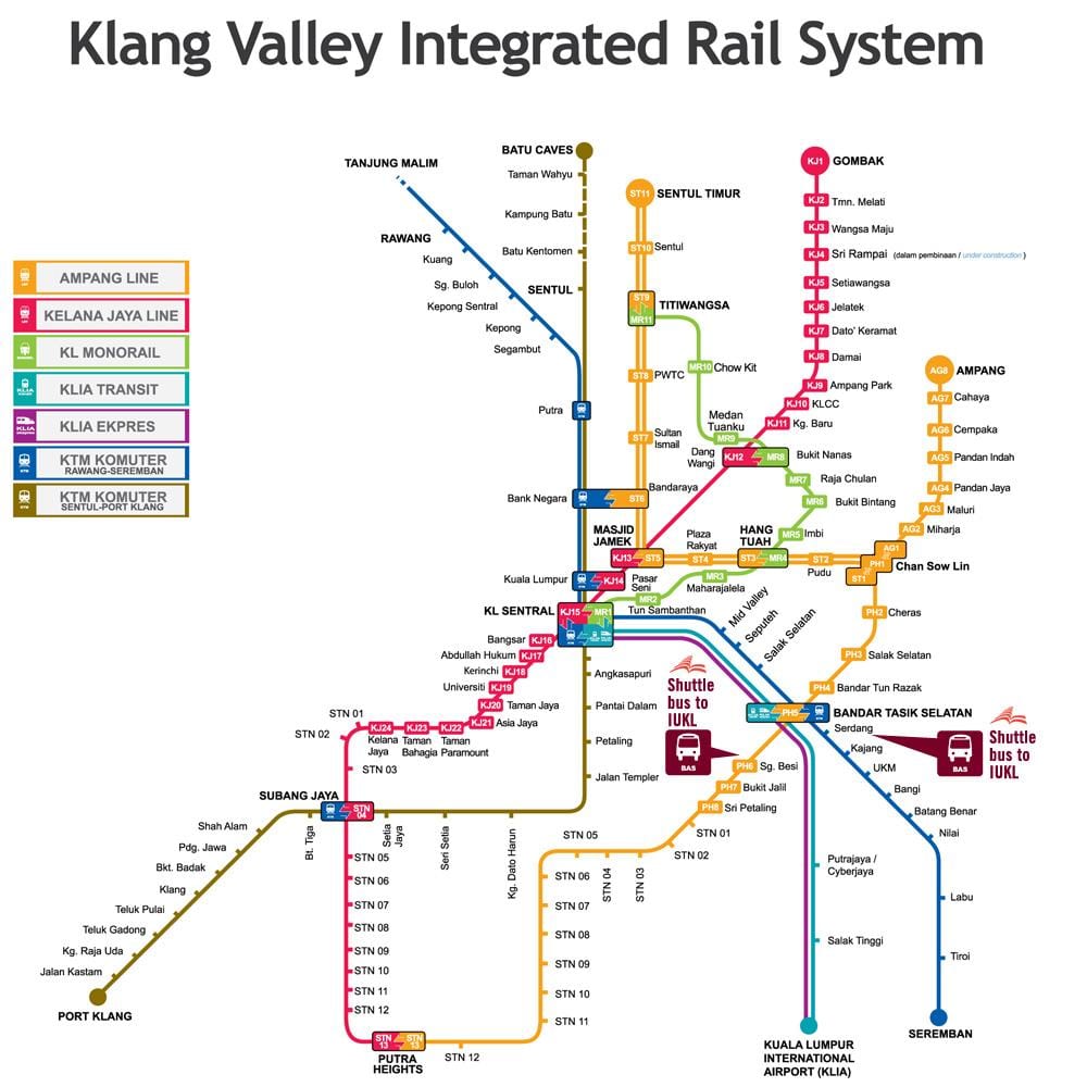 kuala lumpur dzelzceļa stacija map