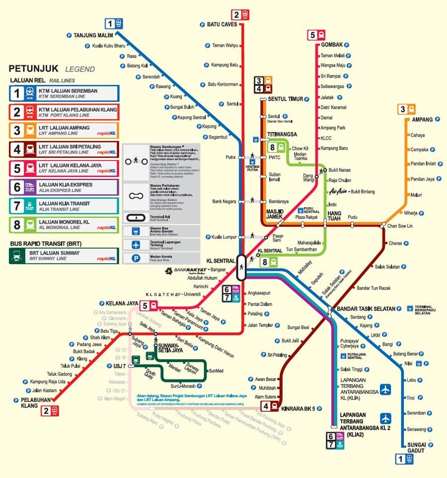 lrt tiešsaistes karte kuala lumpur