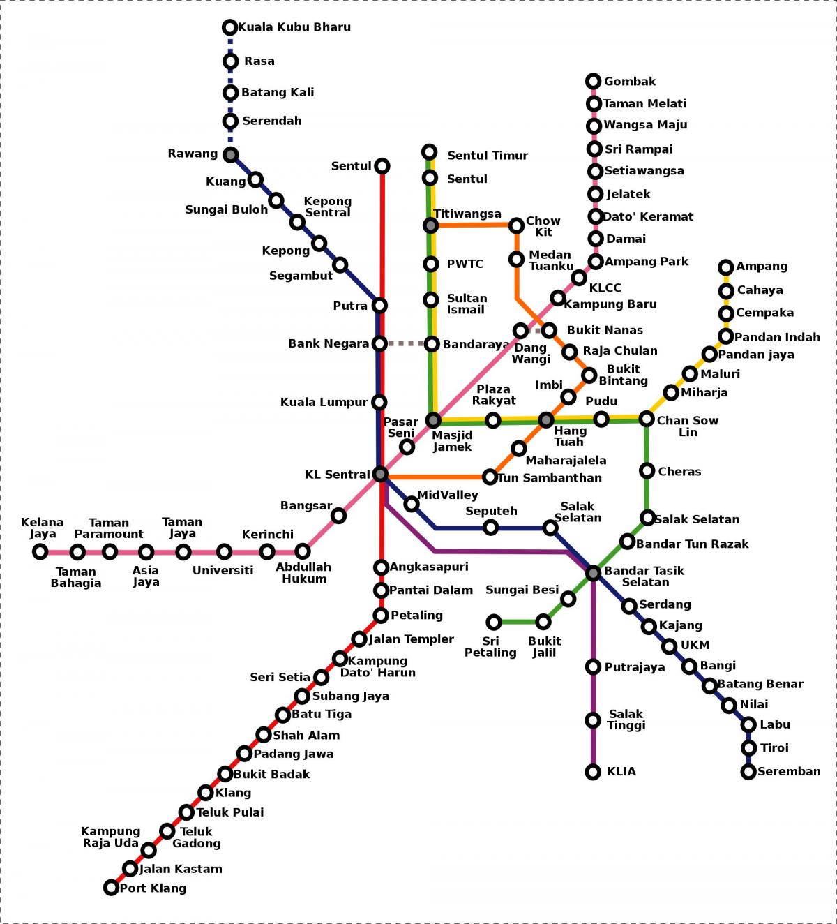 malaizija metro karte