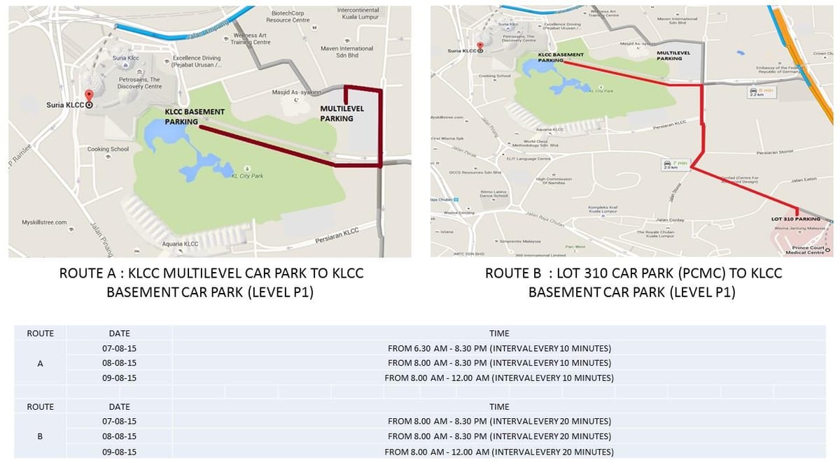 Karte klcc autostāvvieta