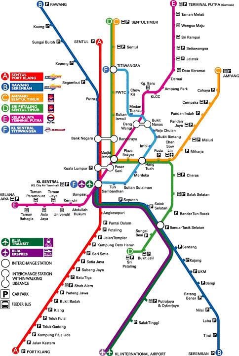 klia express maršruta karte