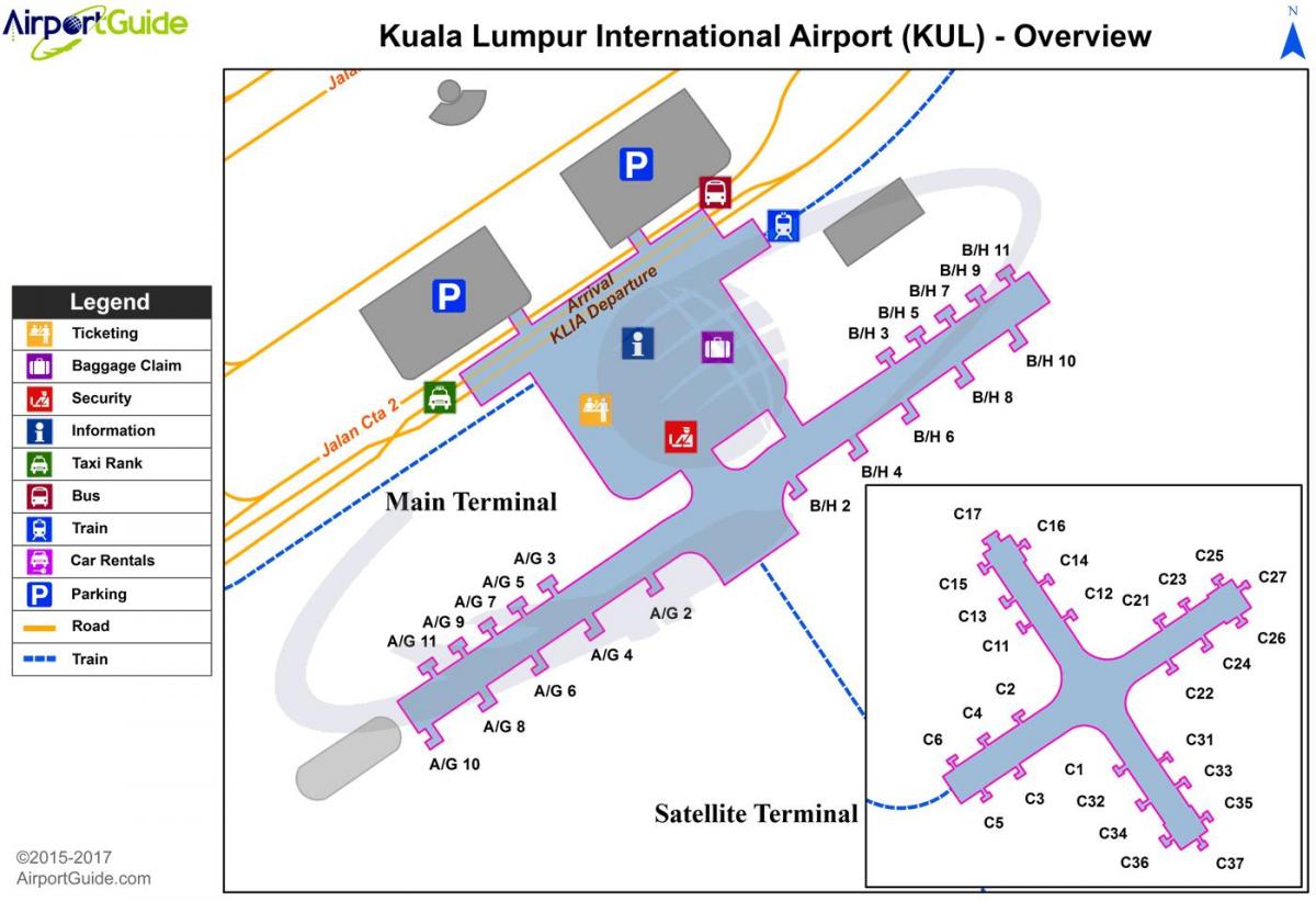 kuala lumpur international airport terminal karte