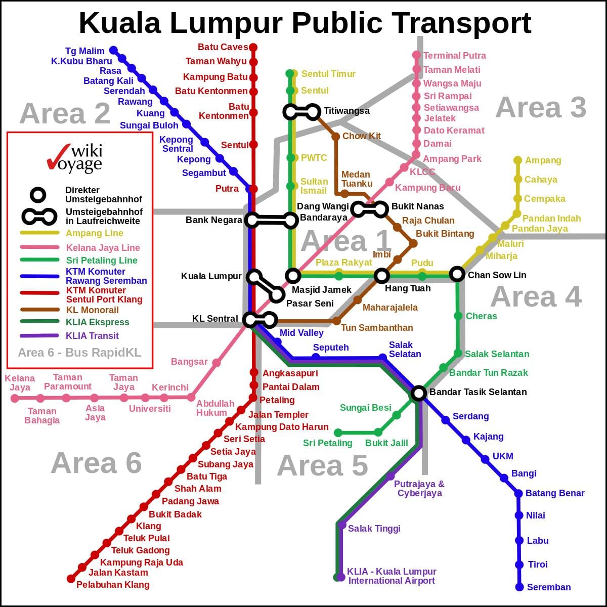 sabiedriskais transports kuala lumpur karte