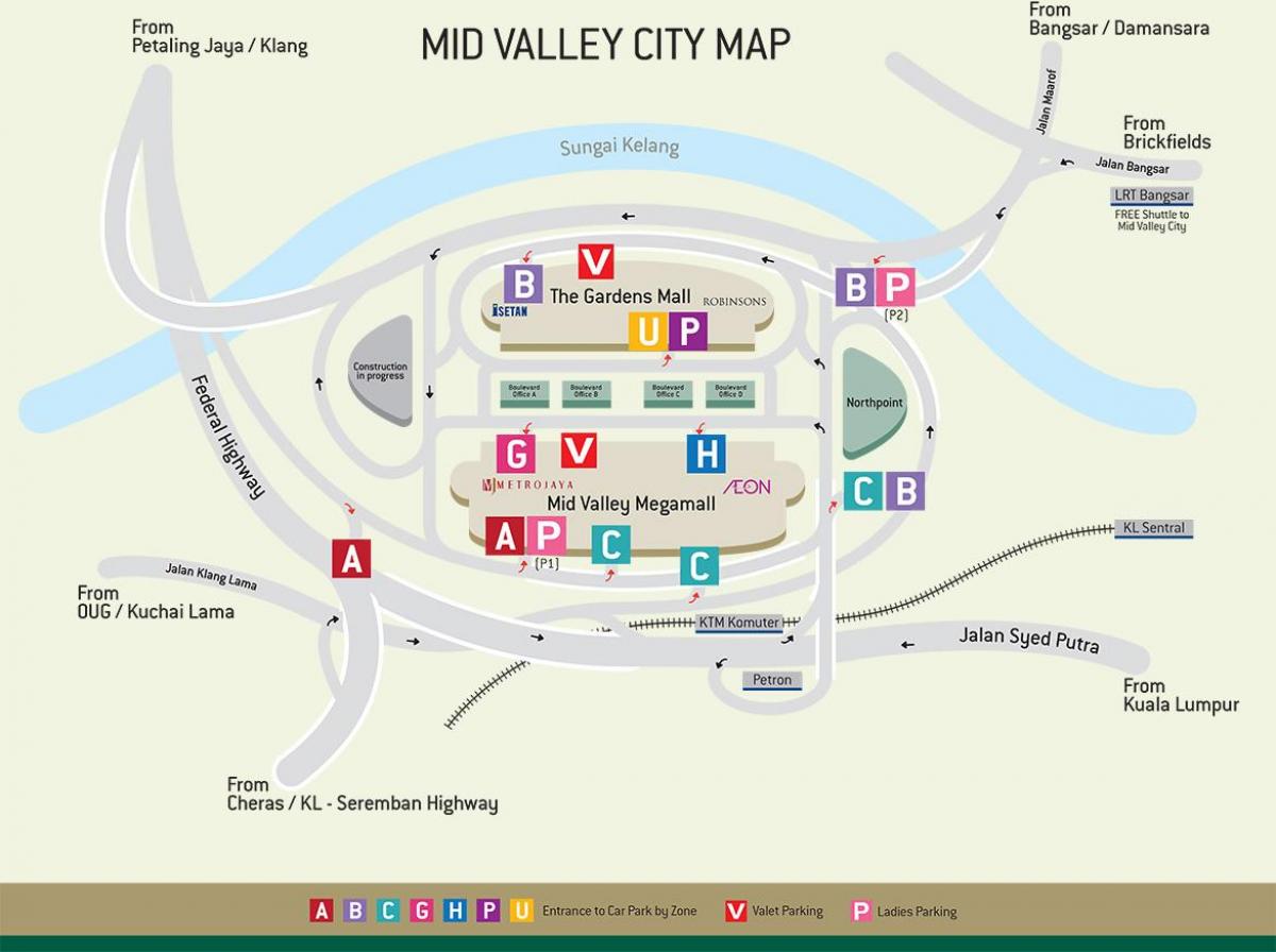 Karte mid valley katalogs