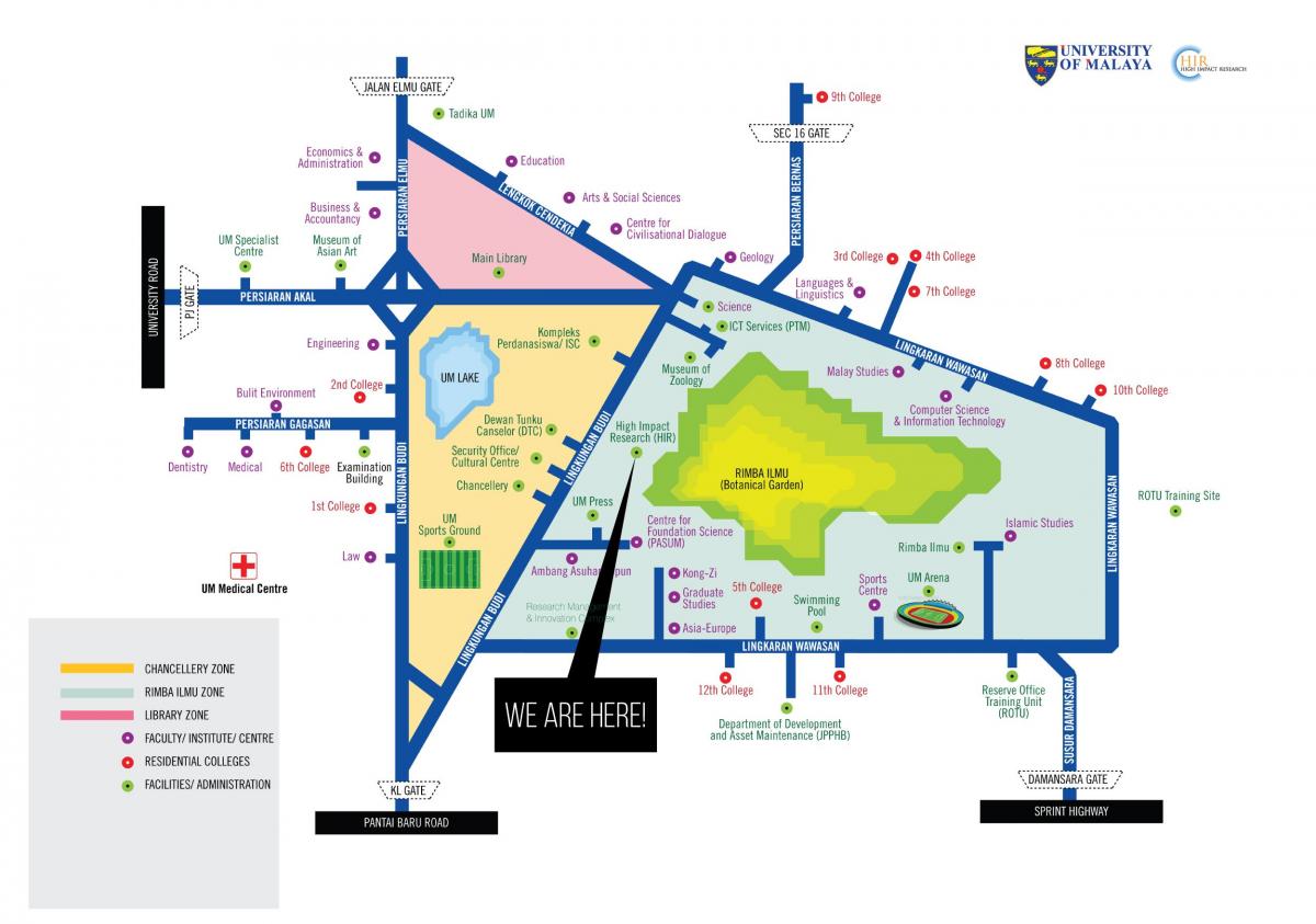 Karte universitātes malaya