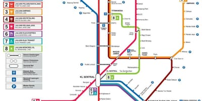Vilciena maršruta karte malaizija